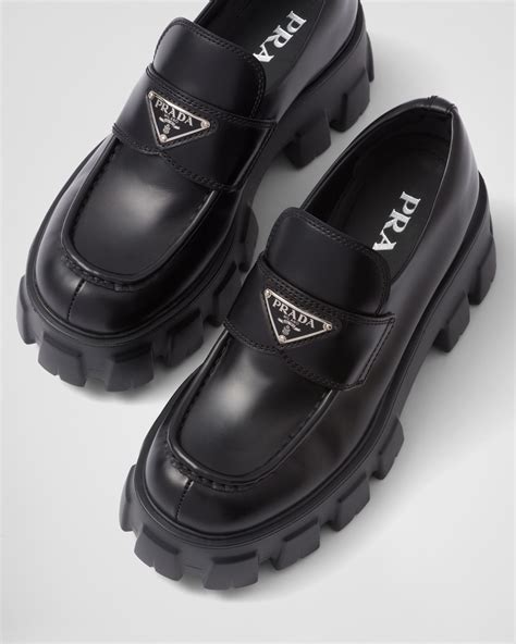 prada loafer shoe|Prada monolith loafers women's.